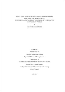 Very large scale integration design environment research and ...