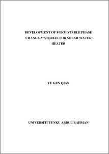 Development of form stable phase change material for solar water heater ...