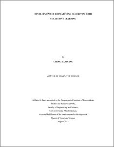 Development of job matching algorithm with collective learning - UTAR ...
